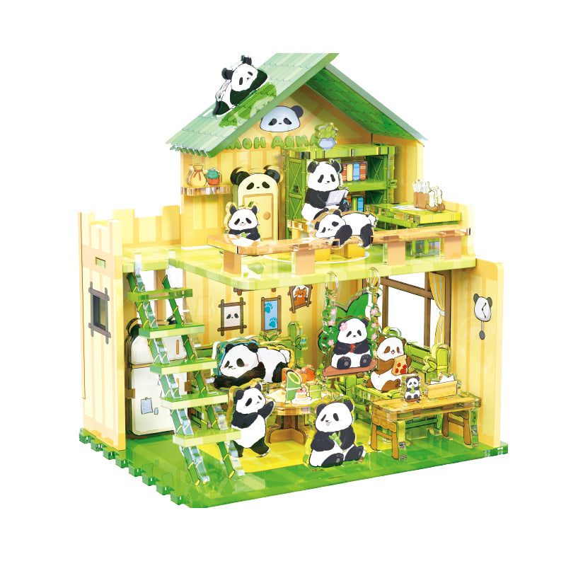 مجسم بيت الباندا 3D – Panda Home Acrylic Puzzle (74 قطعة)