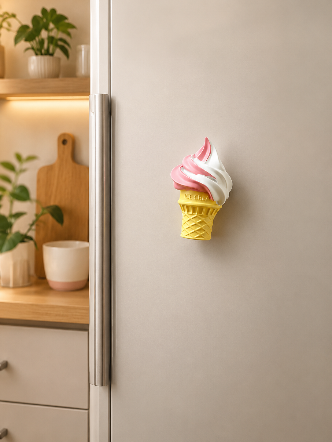 Strawberry and Vanilla Ice Cream Fridge Magnet 🍓🍦