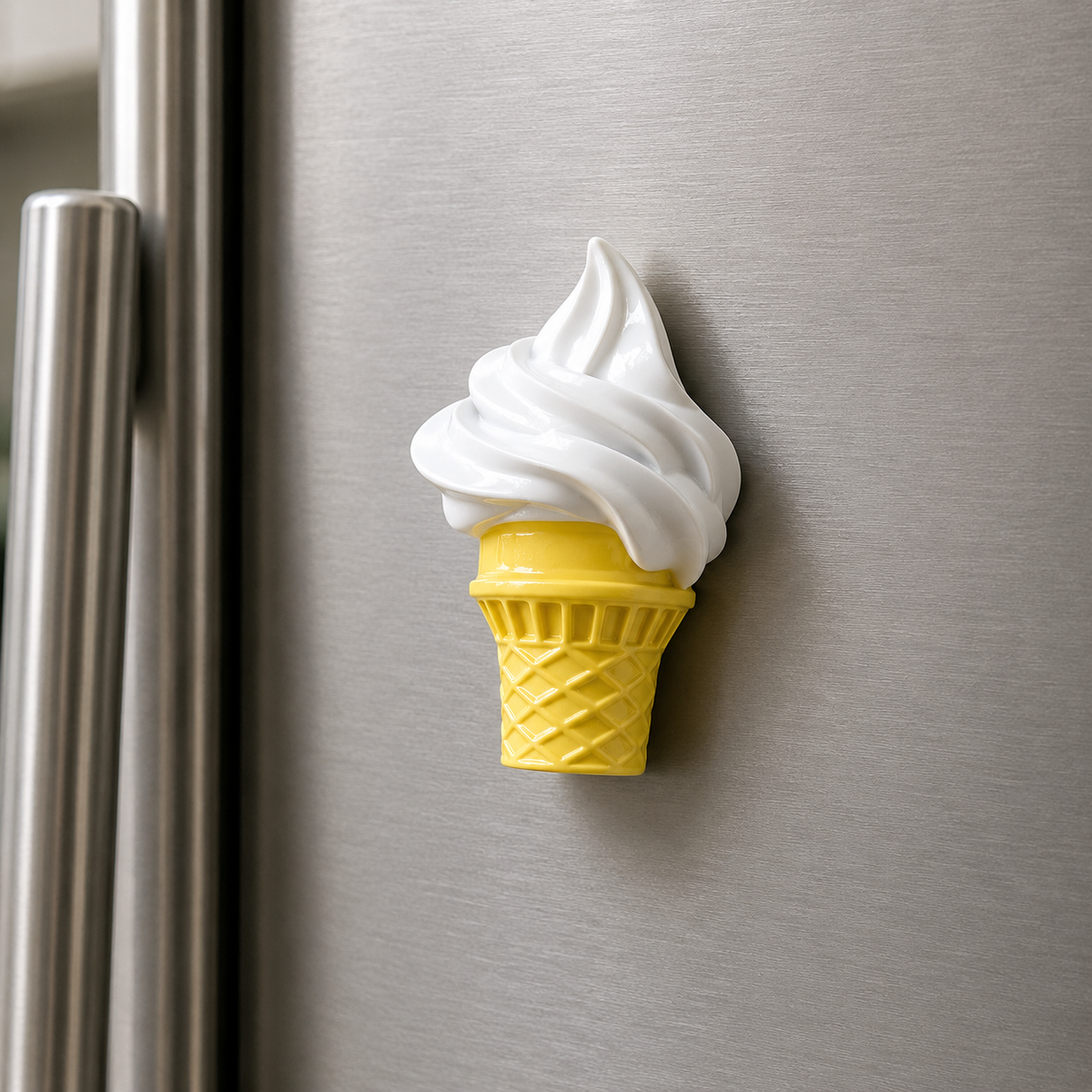 Vanilla Ice Cream Fridge Magnet 🍦