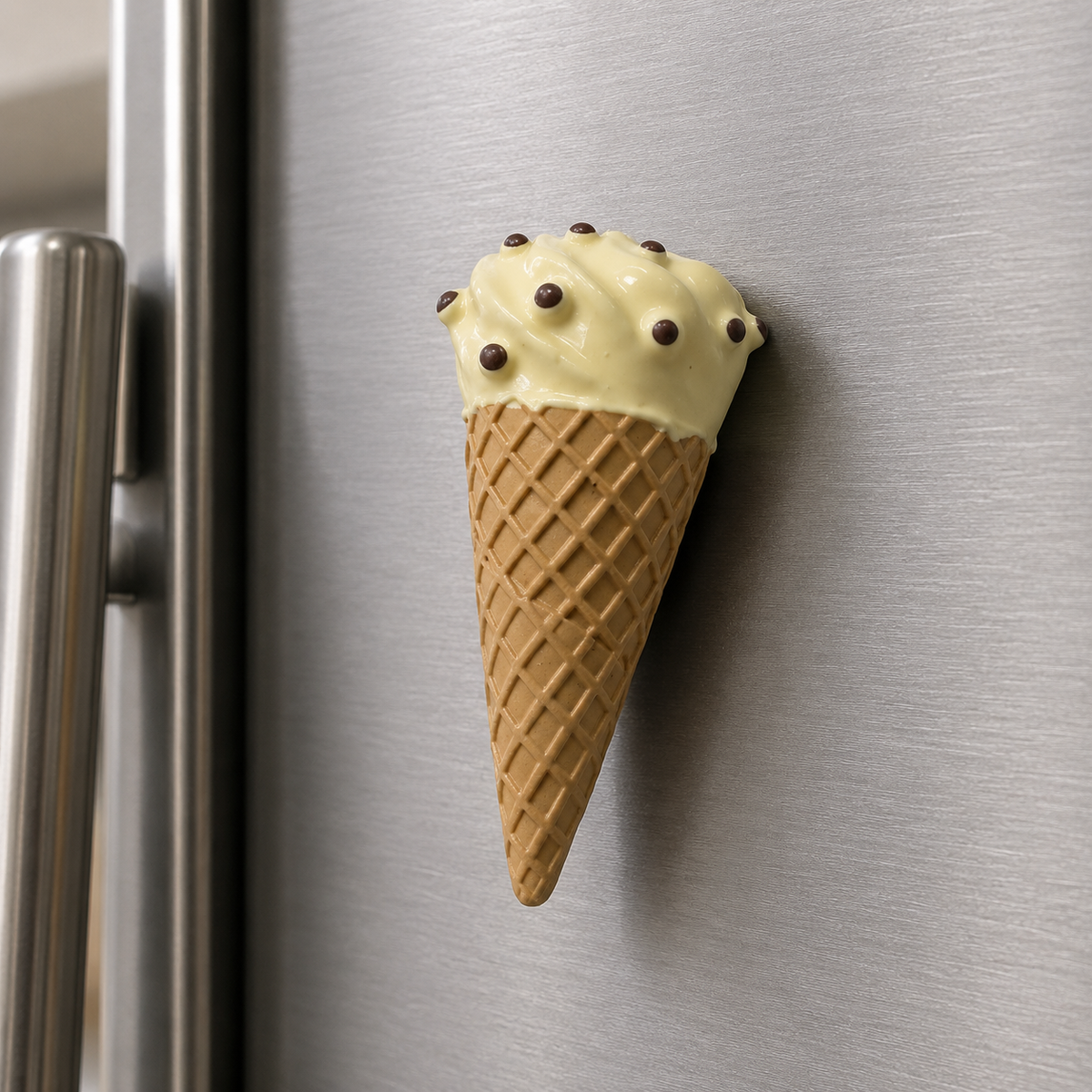 Vanilla Ice Cream with Chocolate Sprinkles Fridge Magnet 🍦