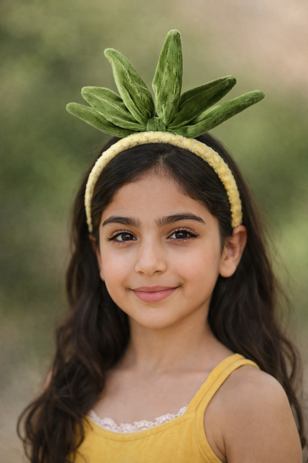 Bendeke porê bi şiklê ananasê - aksesûarek xweşik û bêhempa