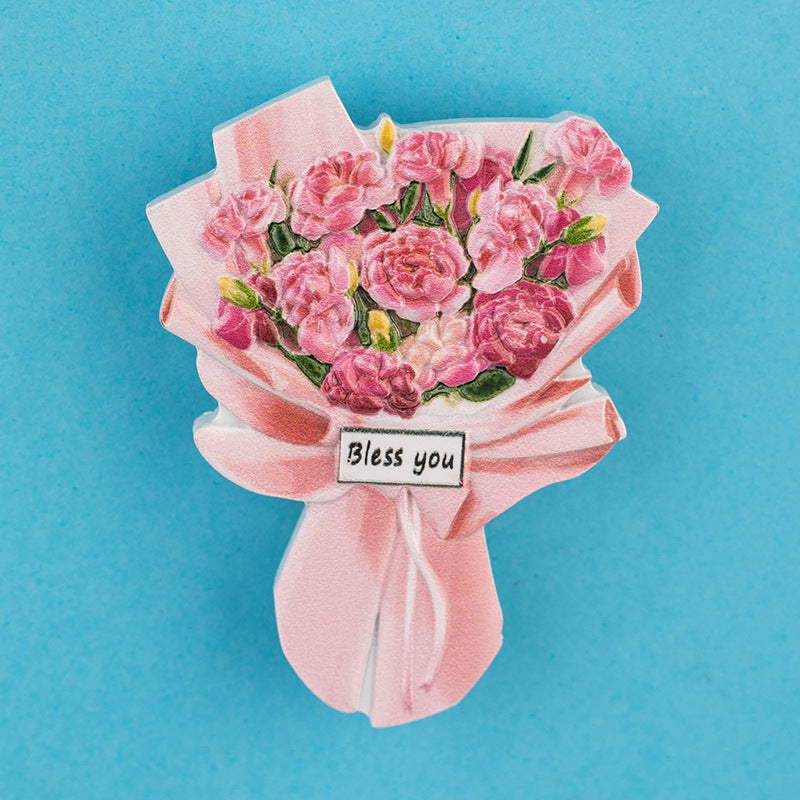 Pink Rose Bouquet Fridge Magnet 🌷