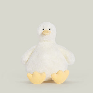 دبدوب بطة أبيض من الفرو الناعم