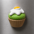 مغناطيس ثلاجة كب كيك الماتشا والبيض🍵🧁