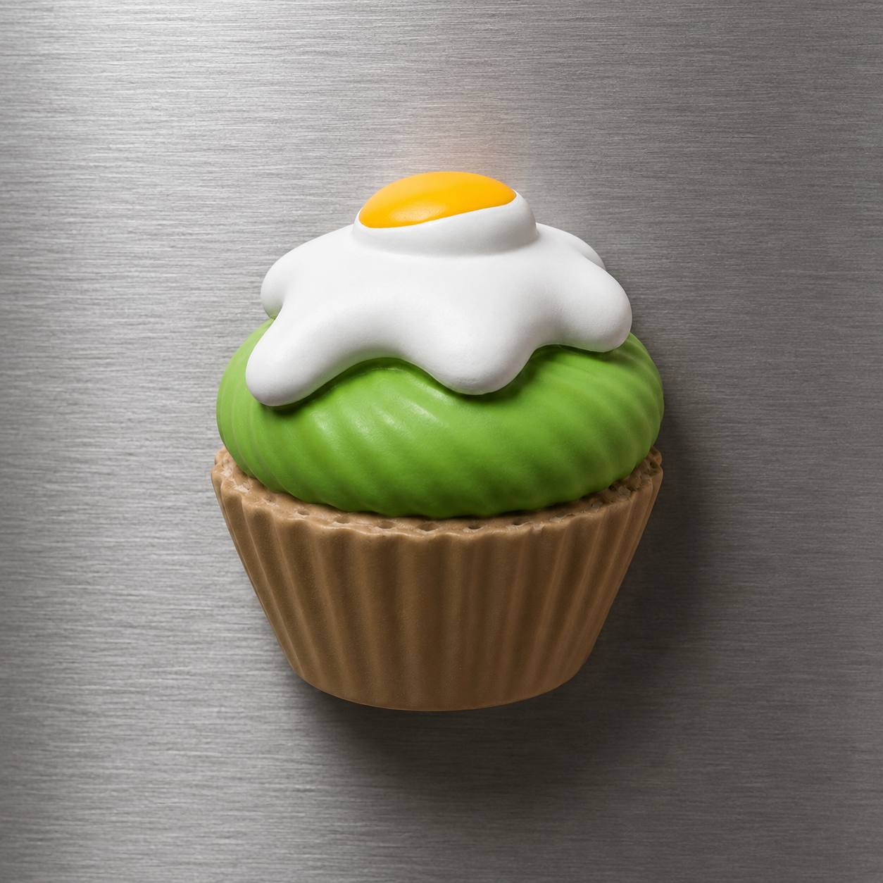 مغناطيس ثلاجة كب كيك الماتشا والبيض🍵🧁