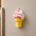 مغناطيس ثلاجة آيس كريم الفراولة والفانيلا 🍓🍦