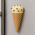 مغناطيس ثلاجة آيس كريم الفانيلا بحبيبات الشوكولاتة 🍦
