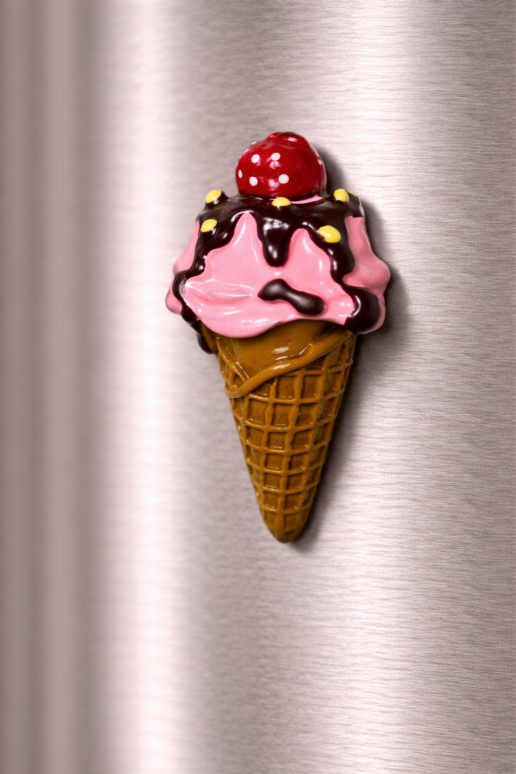 مغناطيس ثلاجة آيس كريم بالفراولة