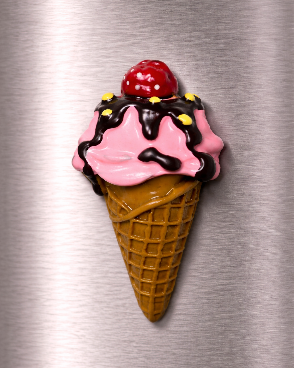 مغناطيس ثلاجة آيس كريم بالفراولة