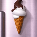 Chocolate Vanilla Ice Cream Fridge Magnet