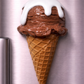 Creamy Chocolate Ice Cream Refrigerator Magnet