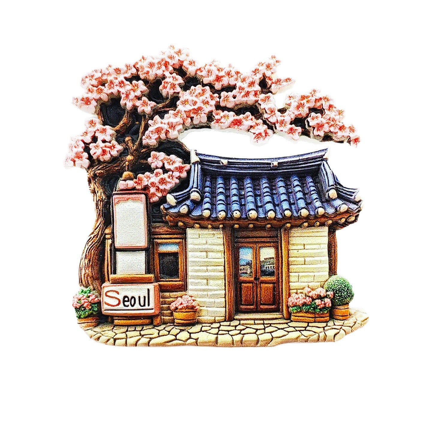 مغناطيس ثلاجة منزل كوري – سيول (شجرة الكرز)