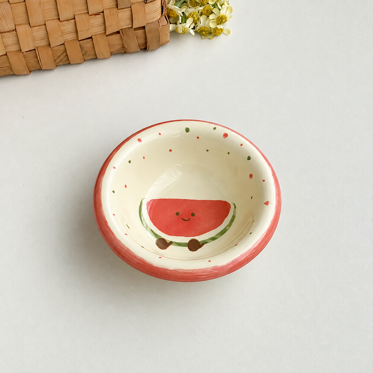 وعاء سيراميك تصميم بطيخ