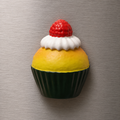 مغناطيس ثلاجة كب كيك الليمون والتوت 🍋🧁