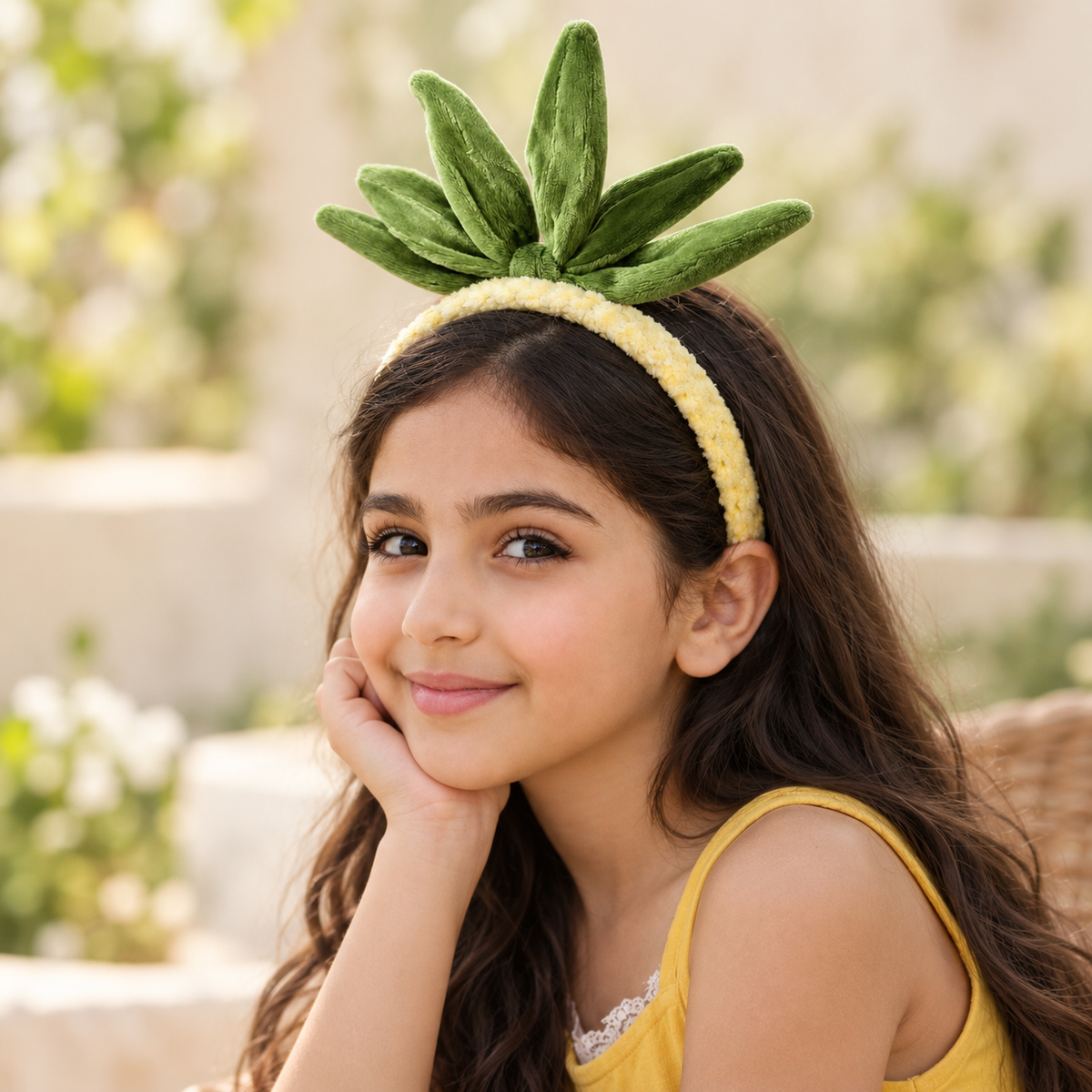طوق شعر شكل أناناس – إكسسوار لطيف ومميز – صورة 4